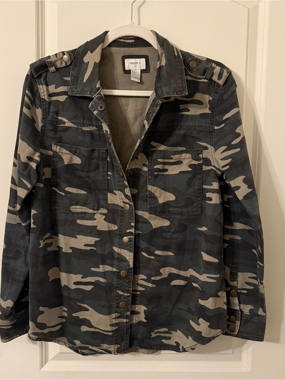 Forever21 Khaki and Green Camo Shirt Jacket